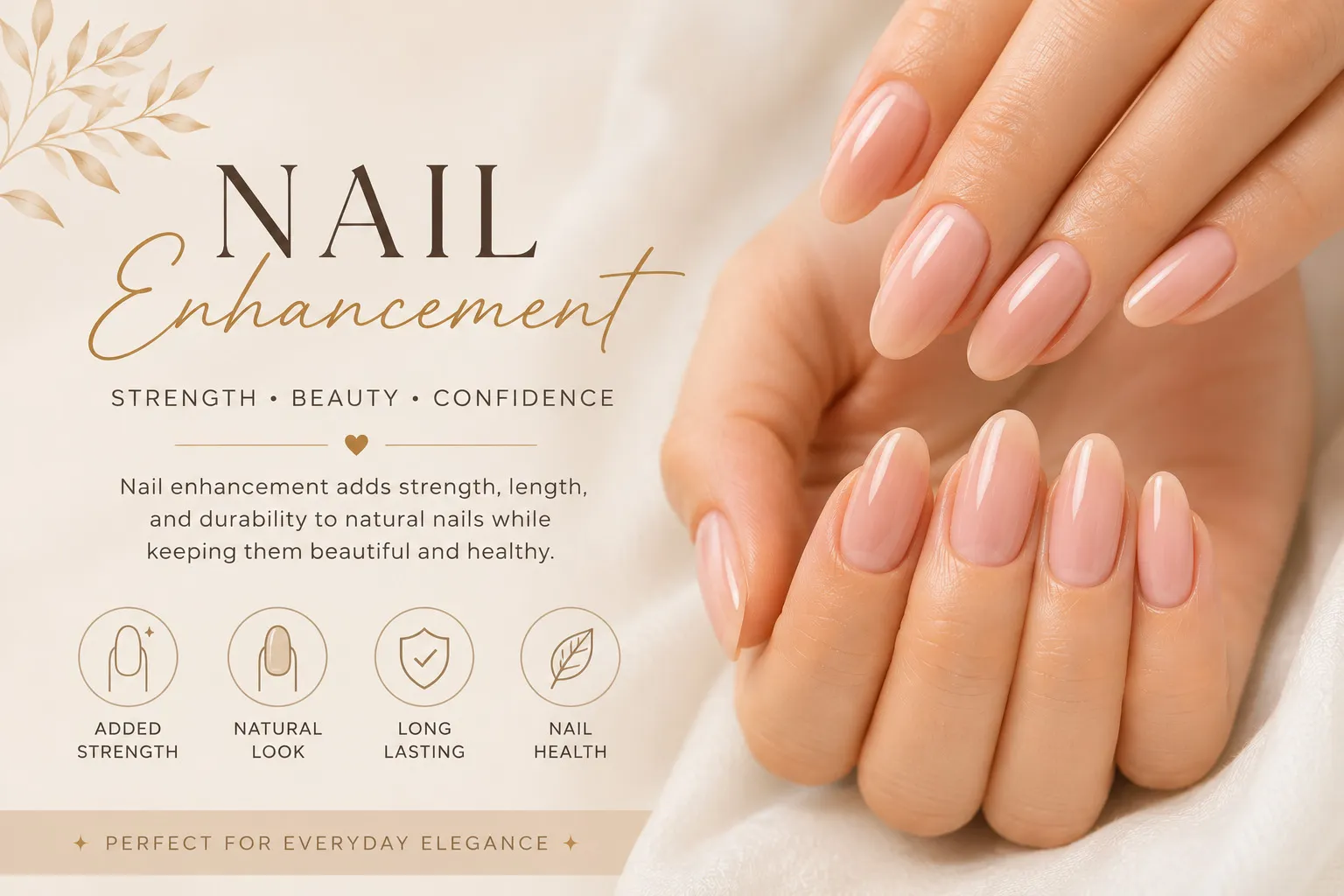 Nail enhancement service with acrylic and gel nails at Helen Nails & Spa Jersey City